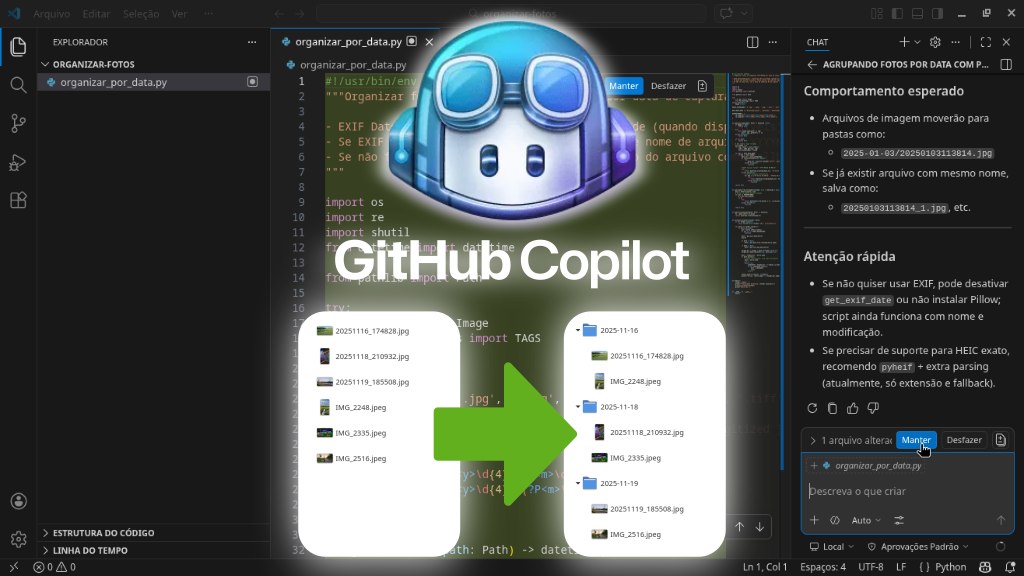 Featured image of post Script em Python para organizar fotos em pastas por data: minha primeira experiência com o GitHub Copilot